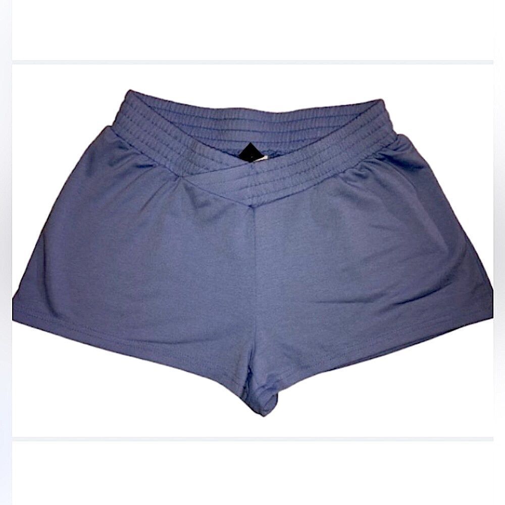 SHEIN blue crossover cotton shorts size Lg fits like a size 6